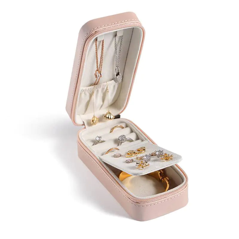 Portable Rectangular Jewelry Box