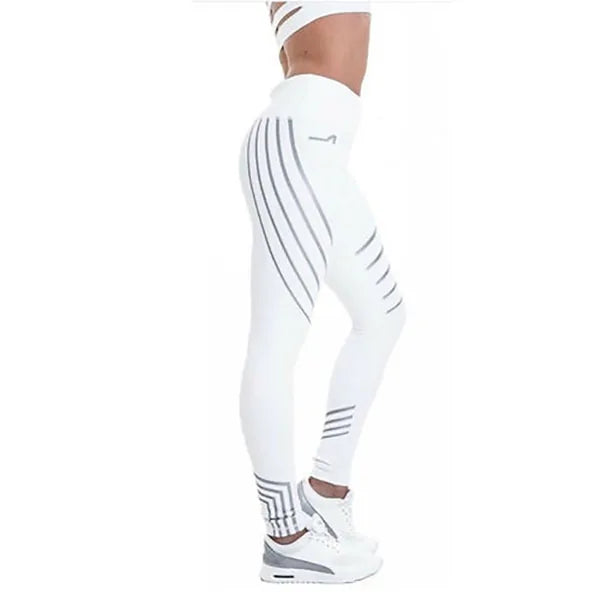 Kaminsky New Woman Fitness Leggings: High Elastic Shine Workout Pants