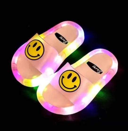 Children‘s Cartoon Animals Prints Lighted Slippers