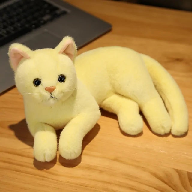 Realistic Cat Plush Toys Children Home Decoration