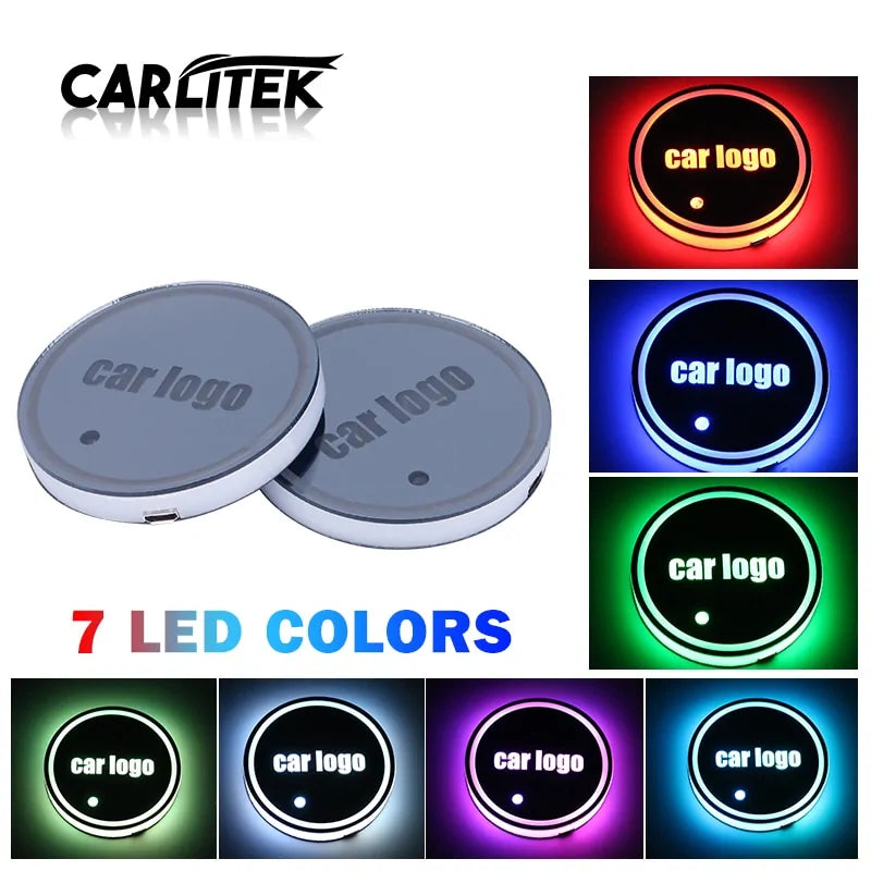 Car LED Cup Holder Pads