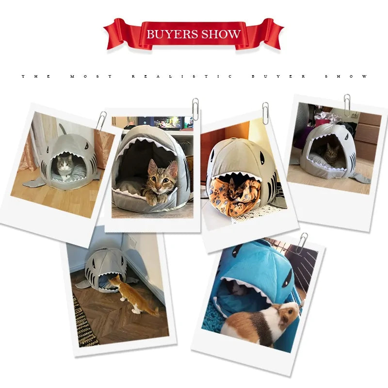 Soft Pet Cushion Dog House Shark