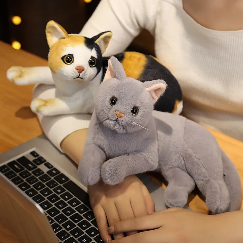 Realistic Cat Plush Toys Children Home Decoration