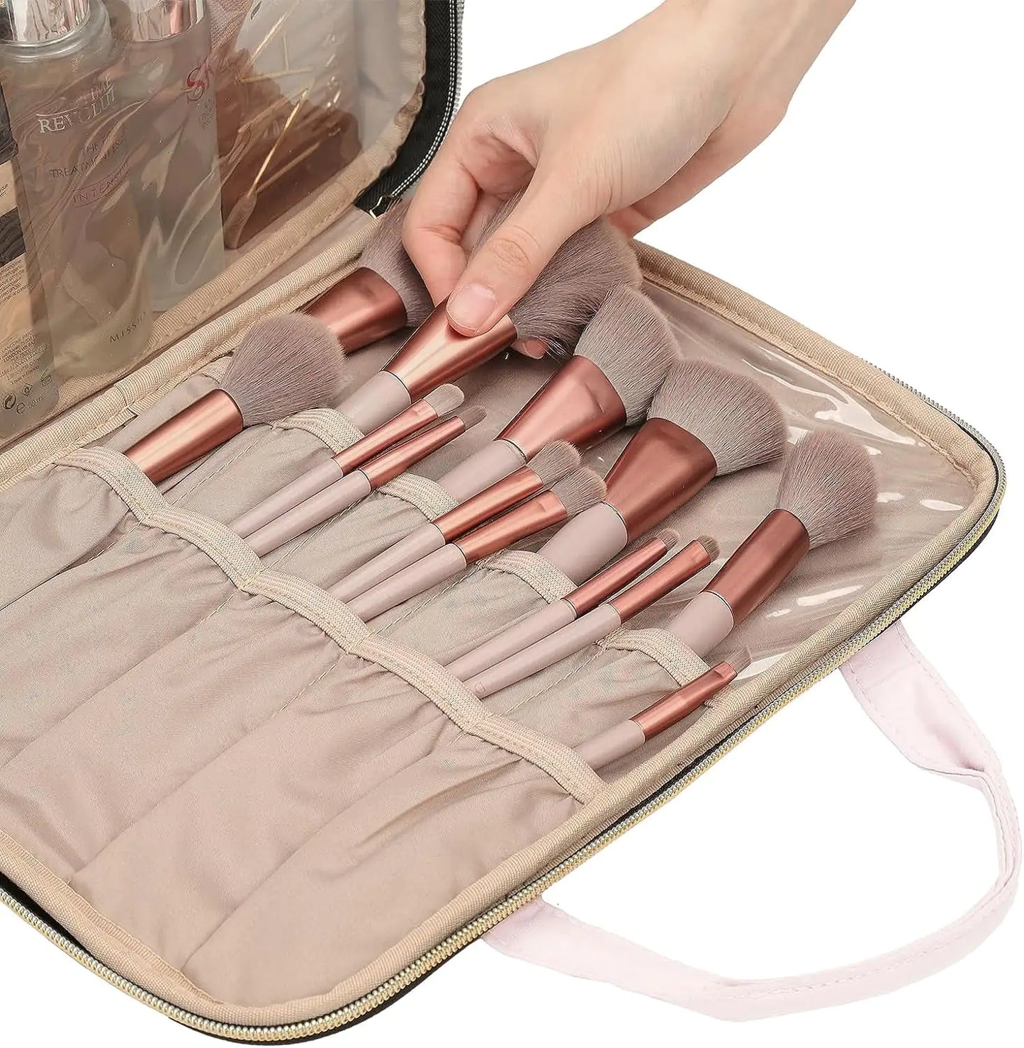 Portable Pink Makeup Organizer