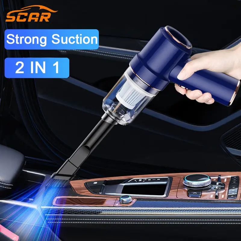 High Suction 2 in 1 Car Vacuum Cleaner