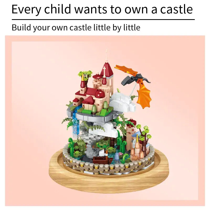 Mini Castle Building Blocks with Dust Cover