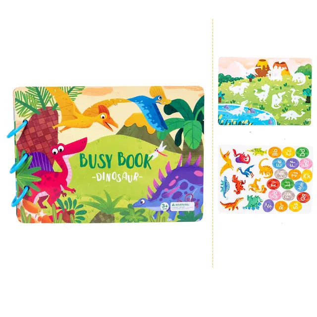 Interactive Quiet Book: Educational Sticker Puzzles