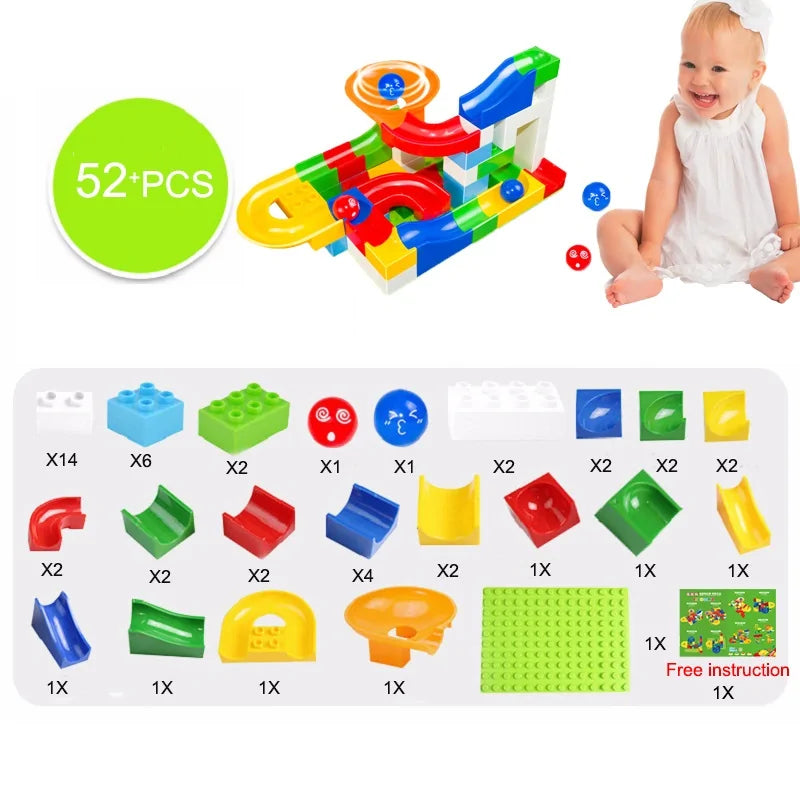 Duploed Blocks Funnel Slide Bricks Toys For Children