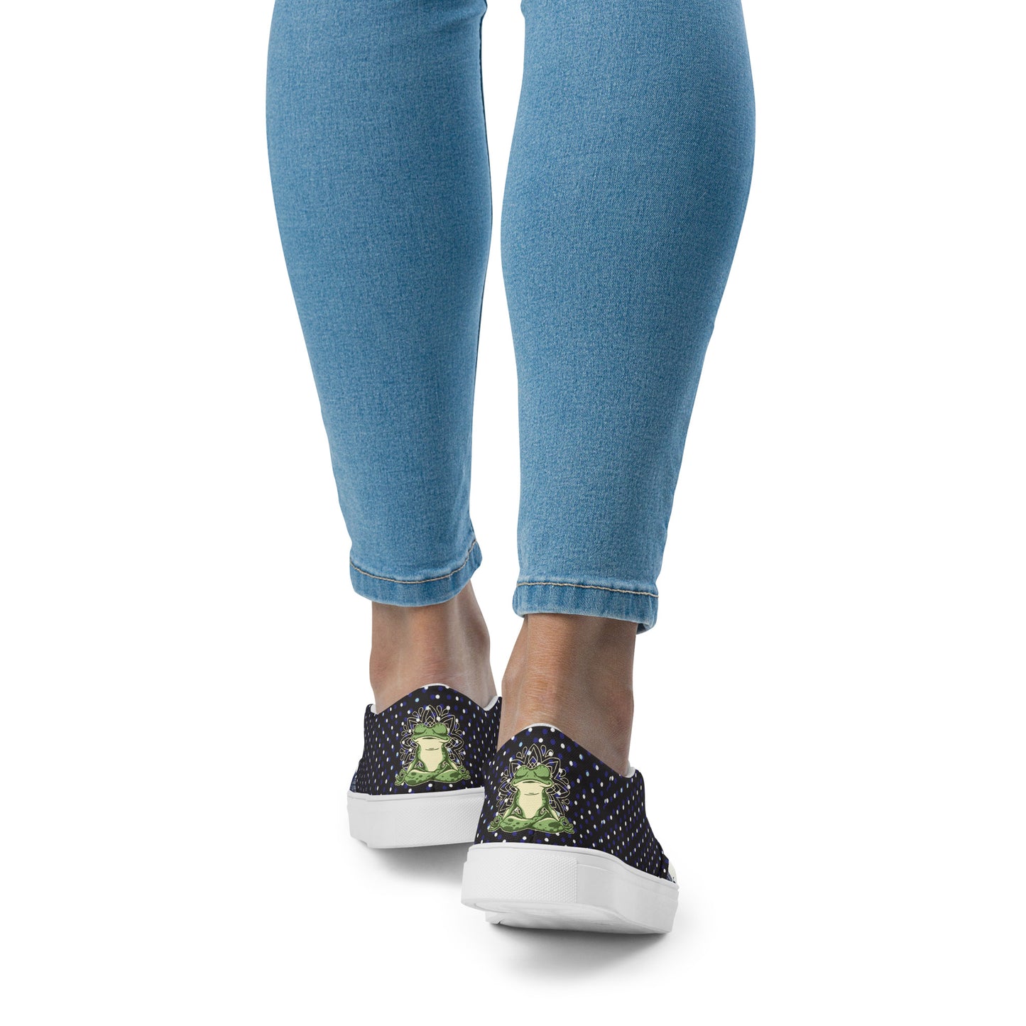 Women’s slip-on canvas shoes (Meditating Frog)