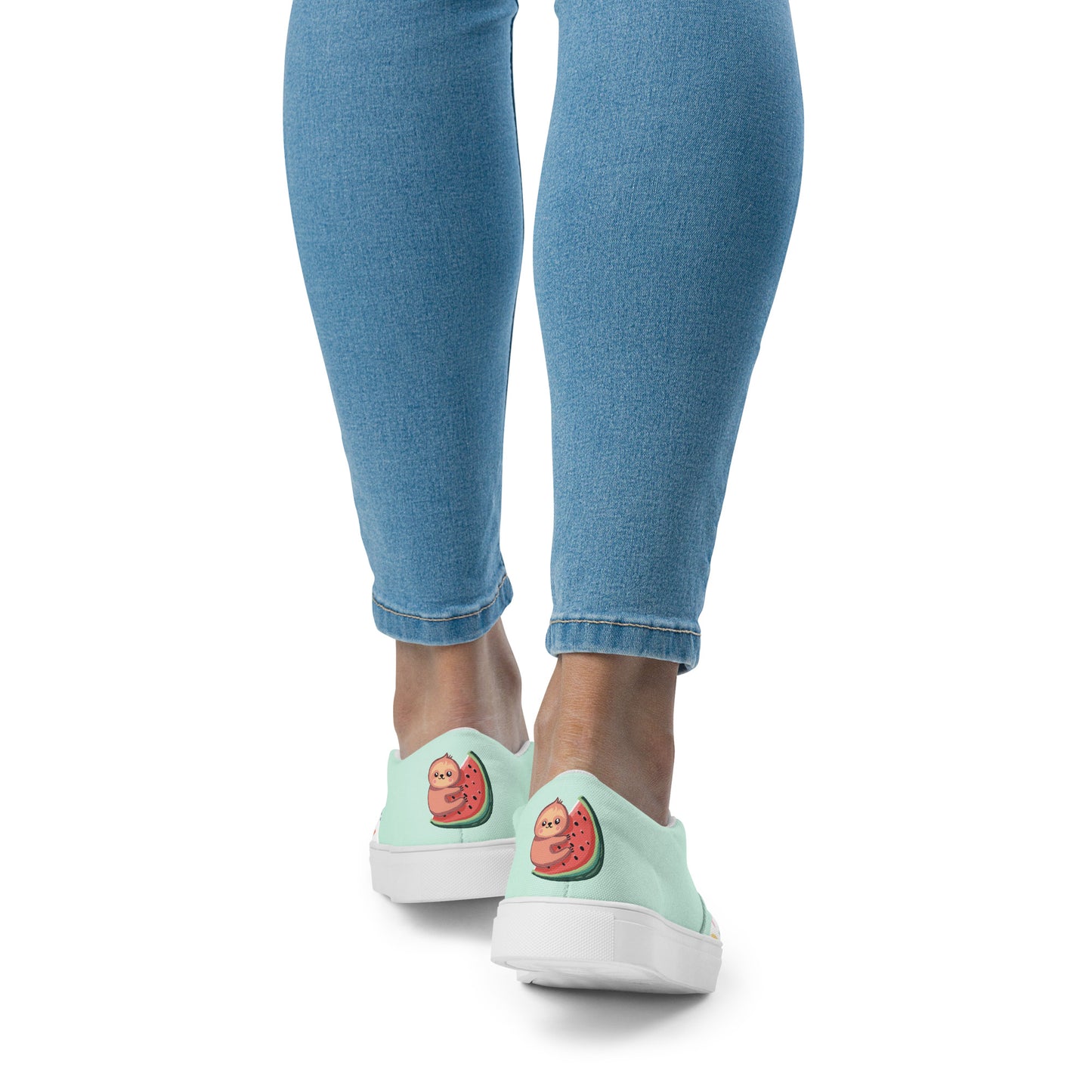 Women’s slip-on canvas shoes (Watermelon/Sloth)