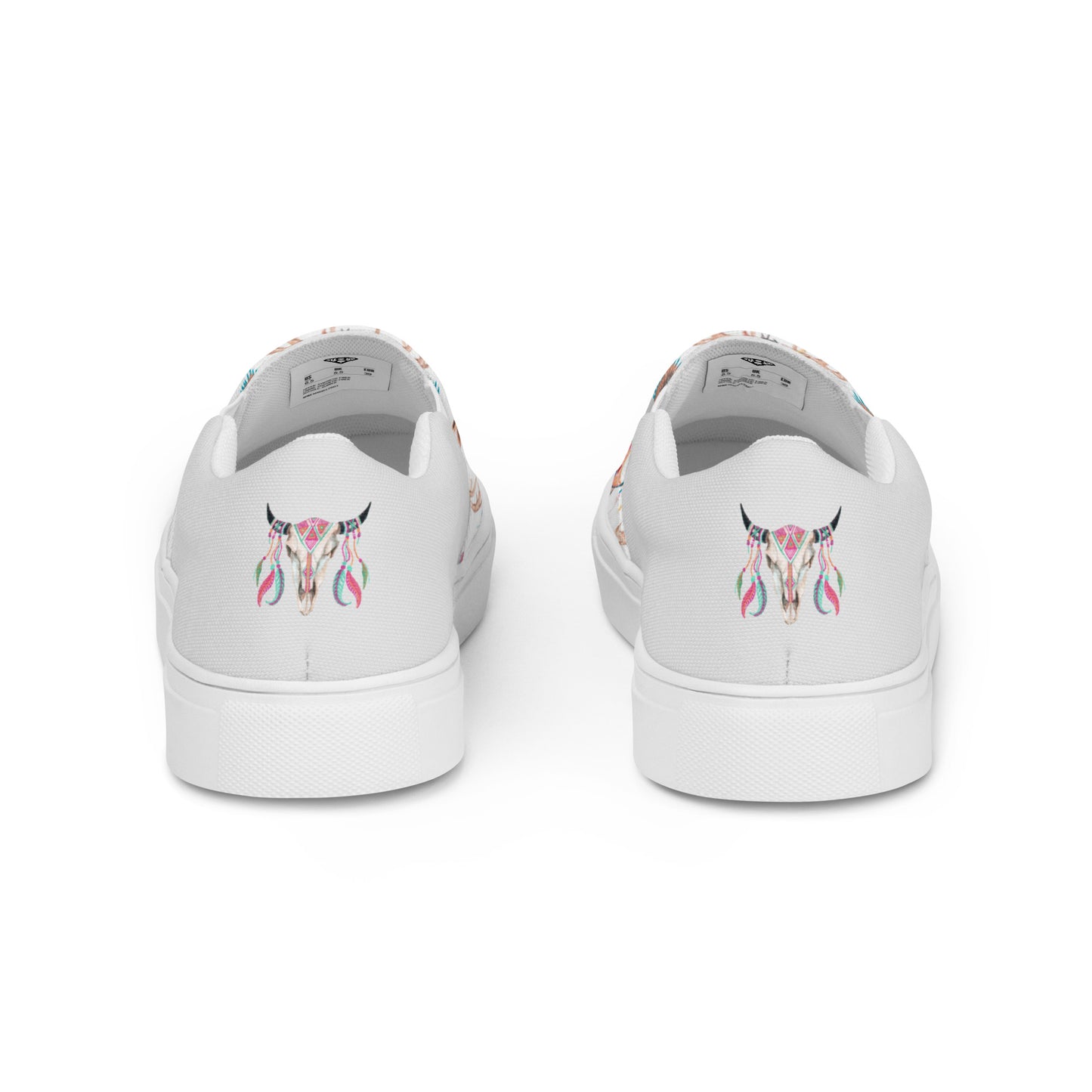 Women’s slip-on canvas shoes (Pretty Cow Skull)