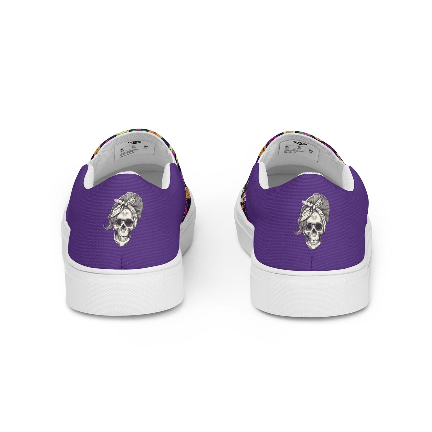 Women’s slip-on canvas shoes (Halloween- Skull)