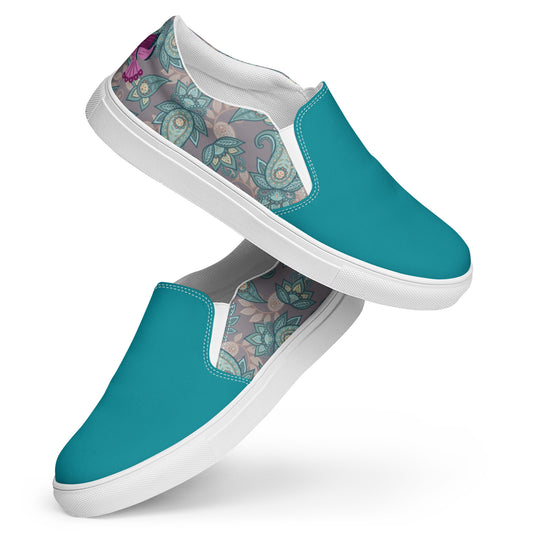 Women’s slip-on canvas shoes (Purple bird)