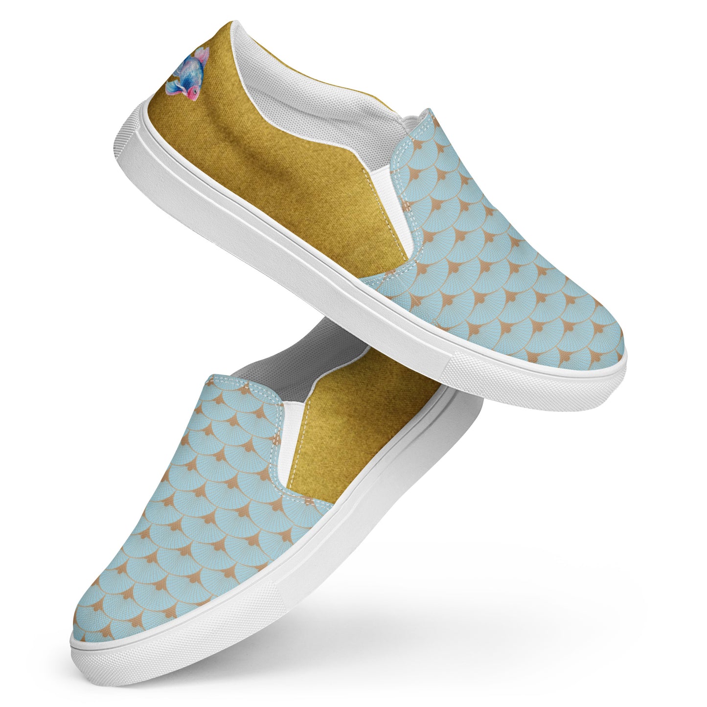 Women’s slip-on canvas shoes (Colorful Fish)