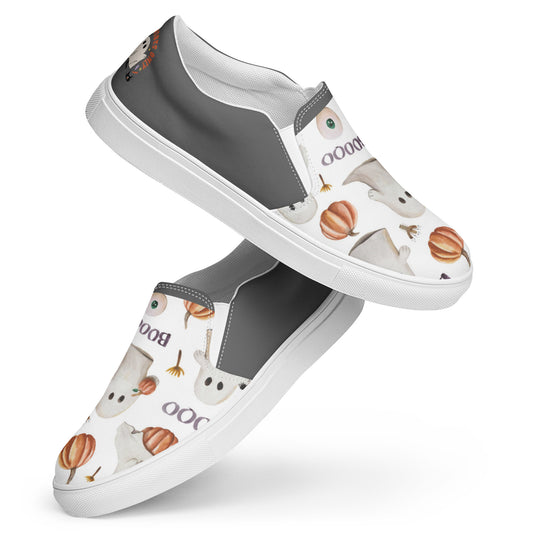 Women’s slip-on canvas shoes (Halloween 4- Spooky Vibes)