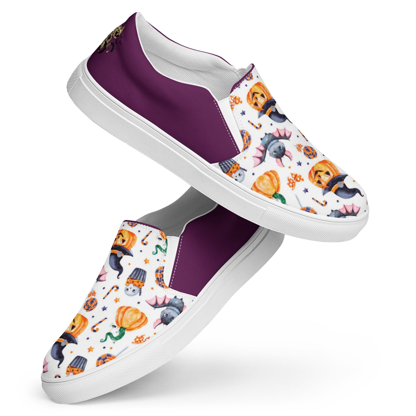 Women’s slip-on canvas shoes (Halloween2-Mummy Cat)