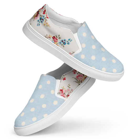 Women’s slip-on canvas shoes (Pin-up Lady)