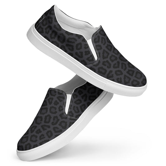 Women’s slip-on canvas shoes (Black Leopard)