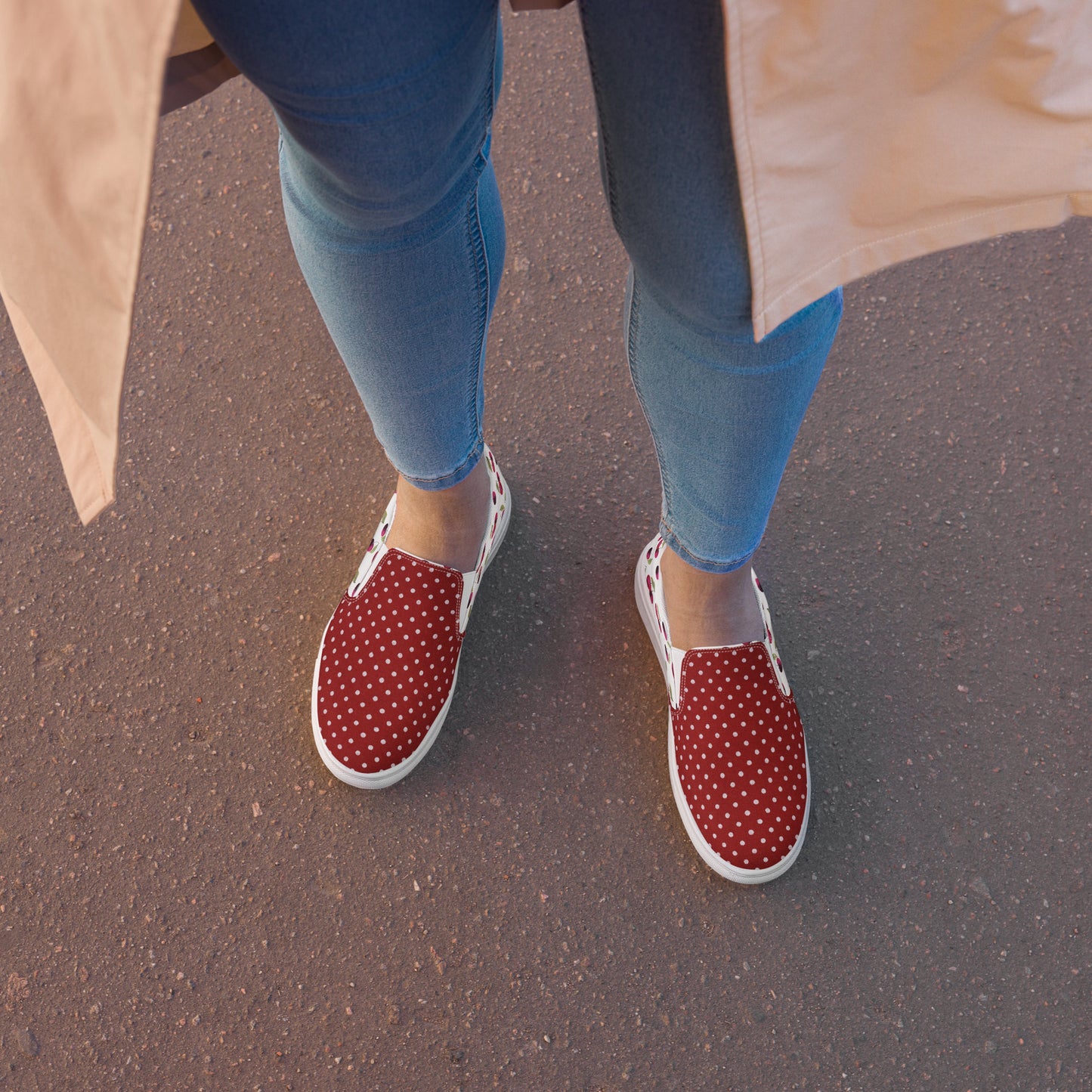 Women’s slip-on canvas shoes (Cake Always a Good Idea)