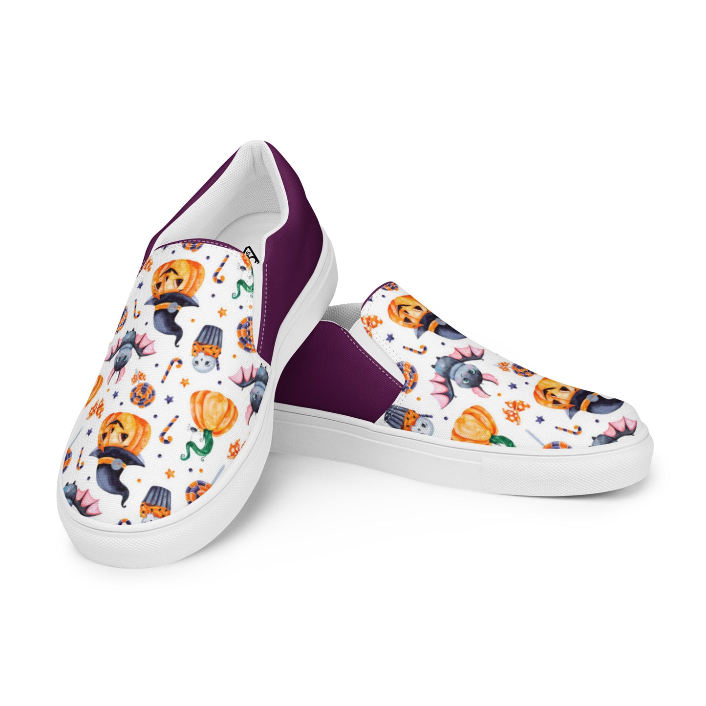 Women’s slip-on canvas shoes (Halloween2-Mummy Cat)