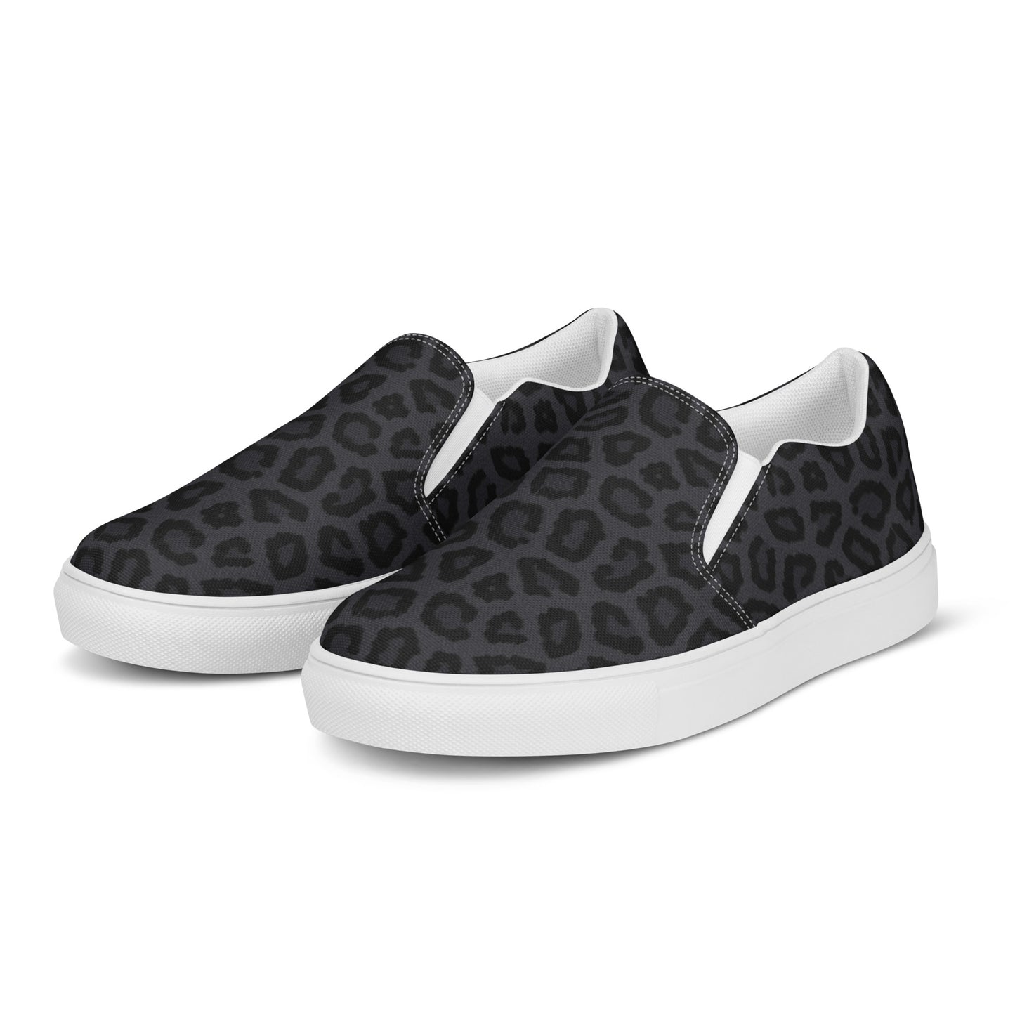 Women’s slip-on canvas shoes (Black Leopard)