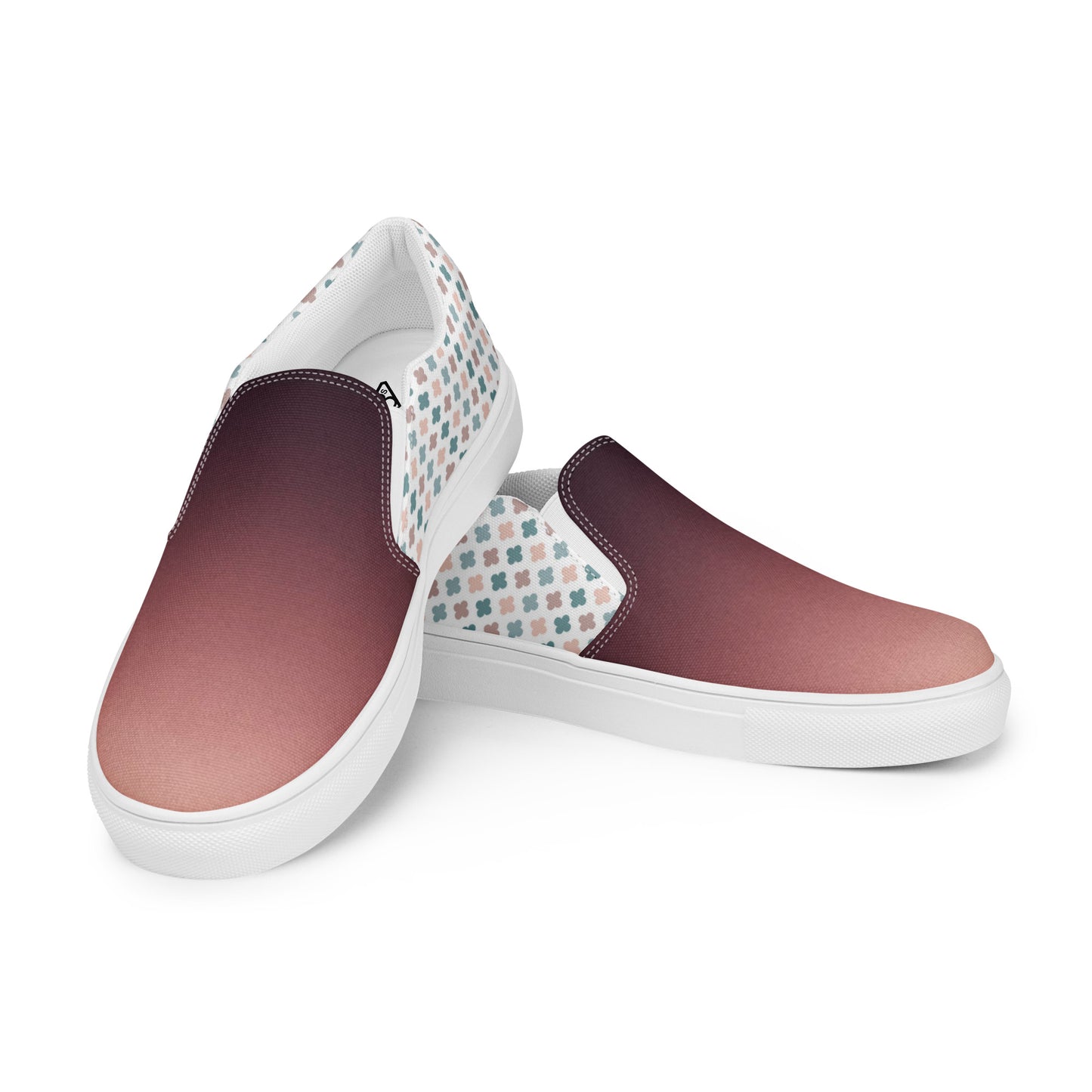 Women’s slip-on canvas shoes (Cross with roses)