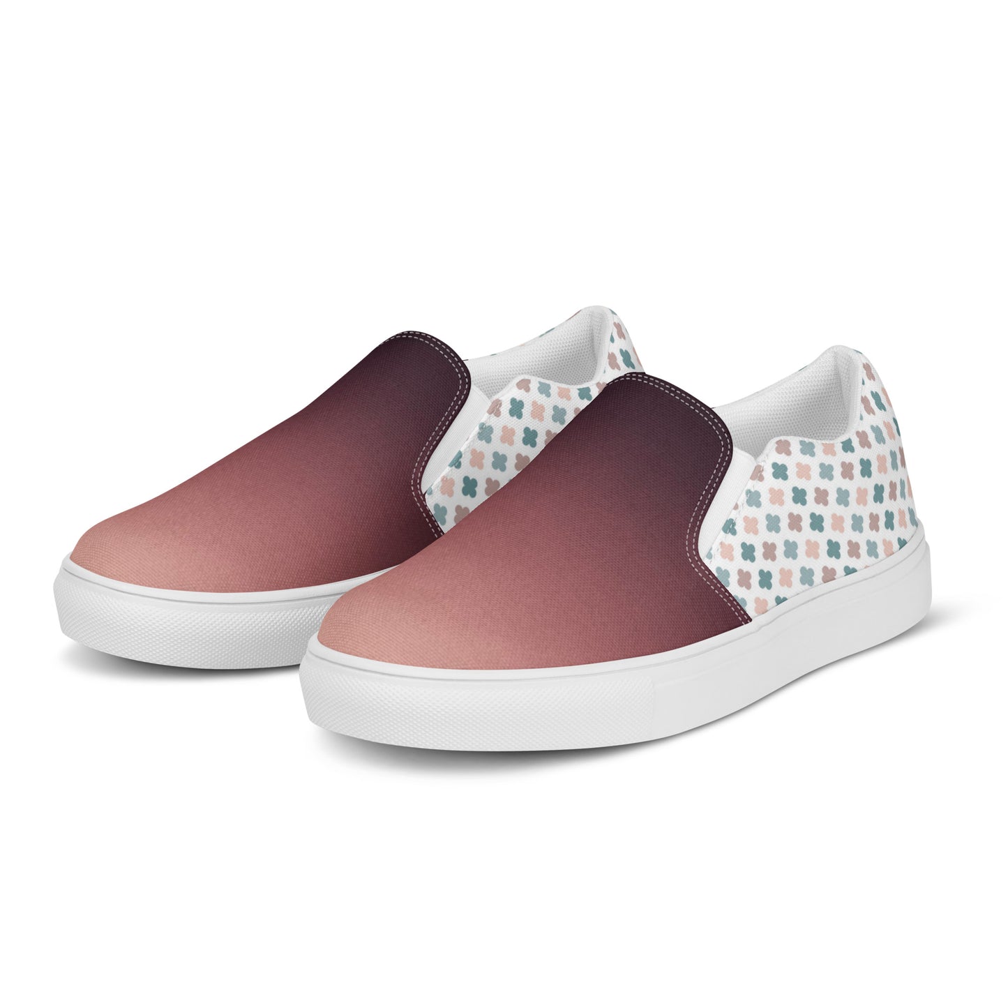 Women’s slip-on canvas shoes (Cross with roses)