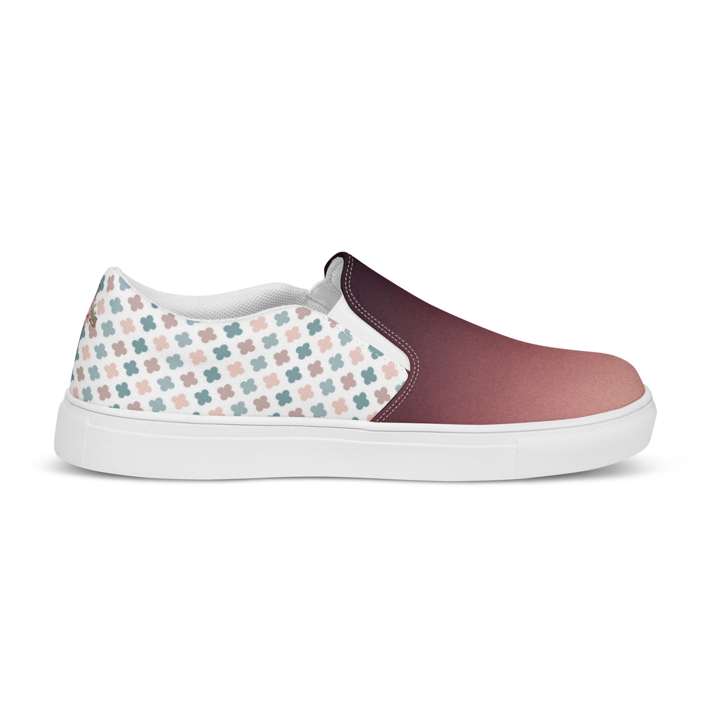 Women’s slip-on canvas shoes (Cross with roses)