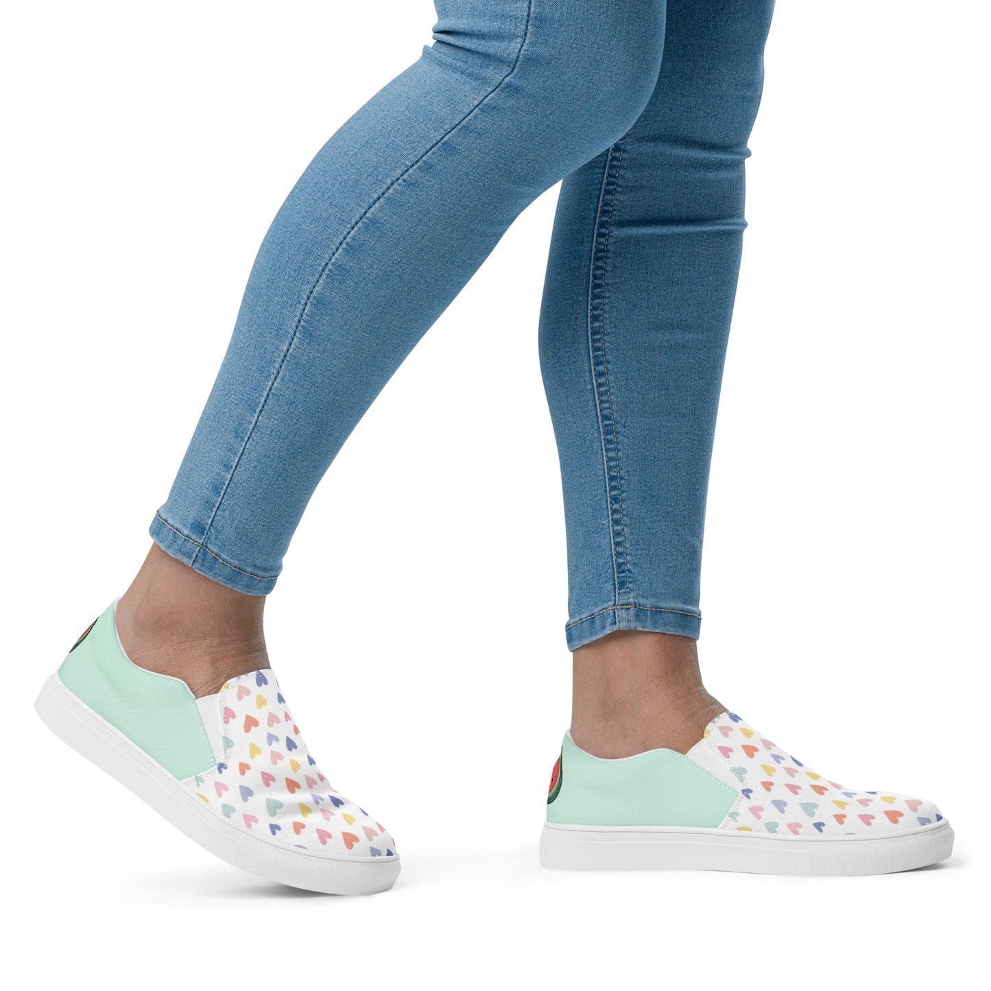 Women’s slip-on canvas shoes (Watermelon/Sloth)