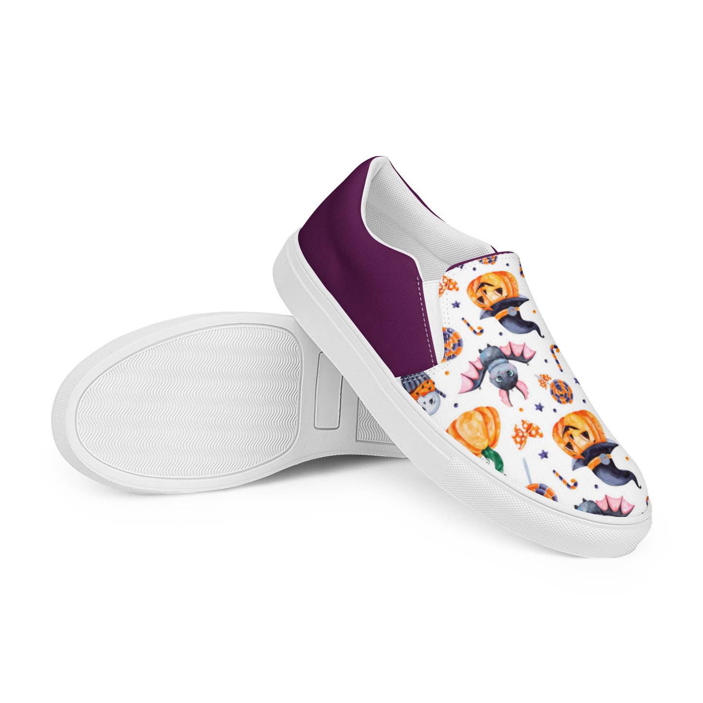 Women’s slip-on canvas shoes (Halloween2-Mummy Cat)