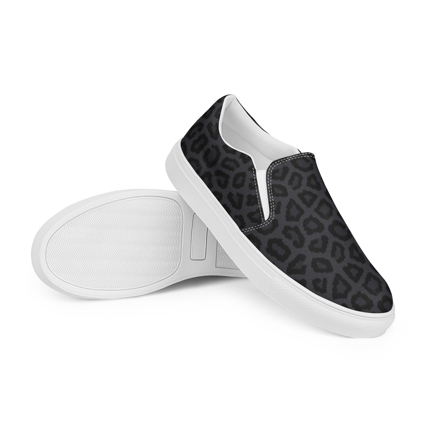 Women’s slip-on canvas shoes (Black Leopard)