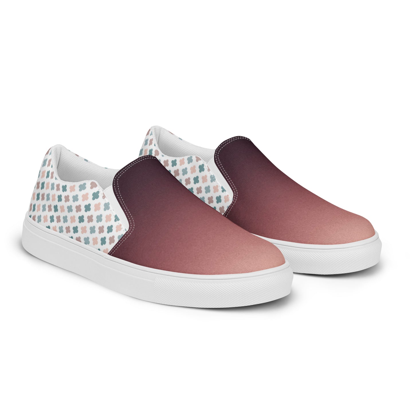 Women’s slip-on canvas shoes (Cross with roses)